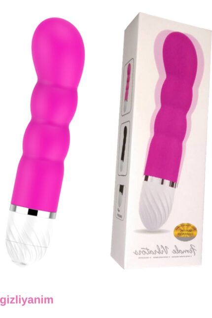 Female Vibrator’s Uyarıcı Silikon Vibratör Aç Kapa Titreşimli 17 cm Uzunluğunda 2 Adet 3 A Pilile Çalışır Çift Kullanım Anal Vajinal Silikon Gövde 17 Cm Boğumlu Vibratör