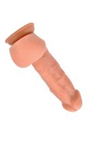 25 Cm Gerçekçi Ten Dokusunda Kalın Damarlı Kıkırdaklı Bükülebilir Vantuzlu Dildo Penis