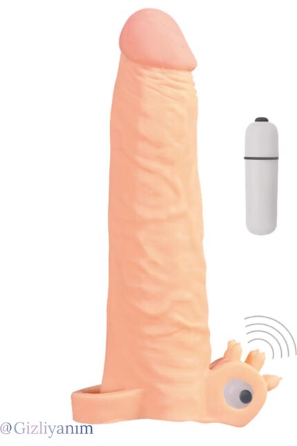 X-Tender Series – X-Tender Realistik Sleve – 19 cm Uzunluk – 5,6 cm Uzatma – Titreşimli Sleve – 120 gr Ağırlığında – Gerçekçi Ten Dokusunda