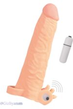X-Tender Series – X-Tender Realistik Sleve – 19 cm Uzunluk – 5,6 cm Uzatma – Titreşimli Sleve – 120 gr Ağırlığında – Gerçekçi Ten Dokusunda