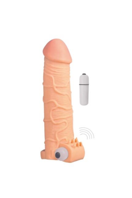 X-tender Series/Titreşimli Penis Kılıfı/20cm/6,6 cm Uzatma Dolgulu