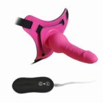 Harnes Silikon Vibratör Pembe Renk – 10 Fonksiyonlu Titreşim – 100% Silikon – Belden Bağlamalı Vibratör – 16 cm Pembe