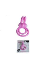PEMBE KLİTORİS UYARICILI TİTREŞİMLİ PENİS HALKASI | NEW RABBIT RING PINK, ÜST KALİTE SİLİKON