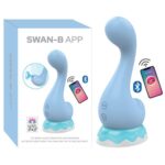 Swan-B App -Lila Renkli Vibratör 7 Emme ve Titreşim Modu Vajinal-Anal Kullanım Iç Çamaşır Içinde Kullanım , Günlük Hayatta Kulanılabilme 13.5 cm Yükseklik(Uzunluk), 6,5 cm Eninde