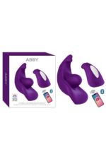 Abby App- Mor Renkli vibratör Teleofon Uygulamalı 12 Titreşim Modu Müzik , Ses ve Sallamaya Duyarlı Titreşim Özelliği Çift Motorlu Titreşim ÖzelliğiIç Çamaşırında Kullanım Vibratör