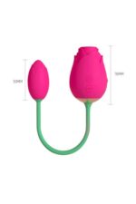 Rose Vibratör 5 Fonksiyonlu Emme Özelliği Vajinal-Klitoris ve G Uyarıcı Olarak Kullanıma Uygun Çift Motorlu 10 Mod Güçlü Titreşim Klitoris – G Nokta Uyaran Usb Şarj 7.6 Cm Gül Vibratör