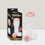 FANTASY LADYLİGHT Gerçekçi Dokuda Beyaz Kaplı Cep Vajinası -Gizli Saklama Kabı, 25 cm Derinlik -İç Yapı Tırtıklı Kanal