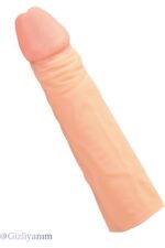 Toplam Uzunluğu 17 cm/ 5 cm Dolgulu Penis Kılıfı Ten Hassasiyetinde