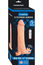 20 cm, 6.6 cm Dolgu İle Uzatmalı Titreşimli Kılıf X-TENDER REALİSTİK SLEVE