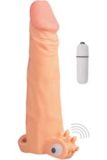 X-TENDER SERİSİ Toplam Uzunluğu 19 cm Realistik Penis Kılıfı 5.6 cm Uzatmalı Titreşimli
