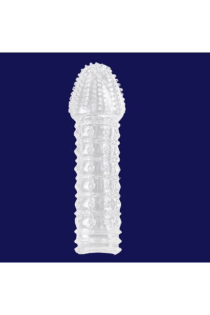 Tırtıklı Uyarıcı Yapıda Silikon Prezervatif Penis Kılıfı