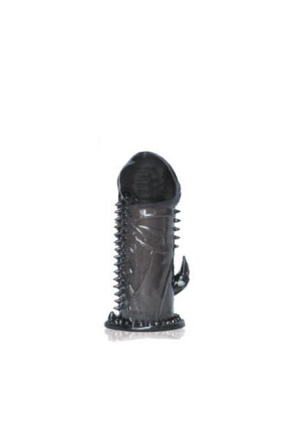 Vajinal Uyarıcı Tırtıklı Prezervatif Penis Kılıfı Kondom Titreşimli Siyah Klitoris Uyarıcılı