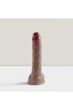 Ultra Gerçekçi Çift Katmanlı Dildo – Esnek Eğilip Bükülen Kıkırdaklı Silikon Vantuzlu 21.5 cm