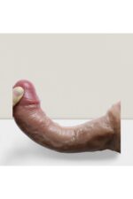 Ultra Gerçekçi Çift Katmanlı Dildo – Esnek Eğilip Bükülen Kıkırdaklı Silikon Vantuzlu 21.5 cm