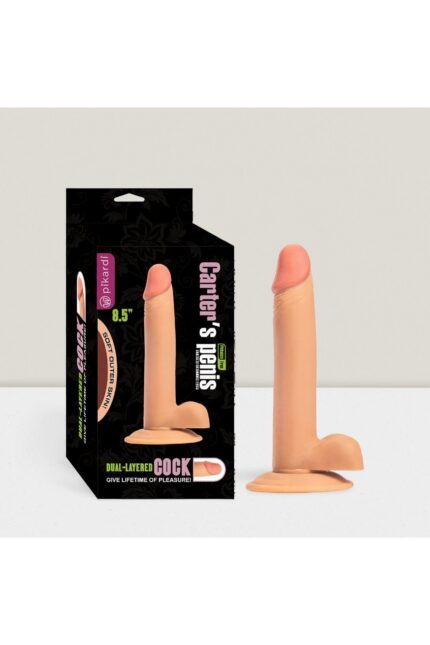 21,5 cm Realistik Penis Dildo – Açık Ten Rengi Vantuz Özellikli – Lüks Malzeme & Cilt Dostu