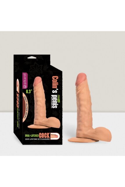 Colin’s Dildo 21 cm Realistik Penis Dildo – Açık Ten Rengi ve Yüksek Vantuzlu – Cilt Dostu Saf Silikon İçerikli