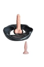 Double Attack Külotlu Realistik Külotlu Giyilebilen Takılıp Çıkarılabilen Çift Dildo – 15cm Üst – 8 cm Anal Plug – İki Tarafta Hazır