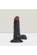 Realistik Penis Dildo – 17,5 cm-Siyah Ten Rengi – Vantuz & Esnek Yapı