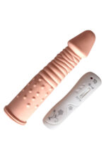 Özel Tırtıklı Titreşimli Kumandalı Dildo – Yukarı Aşağı Rotasyonlu ve Realistik Doku Vibratör Penis