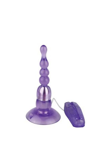 Yumuşak Jel Dokulu 13 cm Uzun Vantuzlu Boğumlu Titreşimli Anal Vibratör
