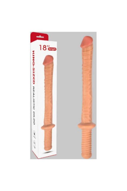 Ultra Uzun Dildo – 45 cm Boy, Vantuzlu ve Realistik İkili Kullanım