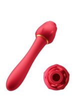 Kırmızı 12 Fonksiyon Emme Özellikli (Anal Vajinal ) Kullanım Özel Vibratör-USB Şarj -20 Titreşim Mod