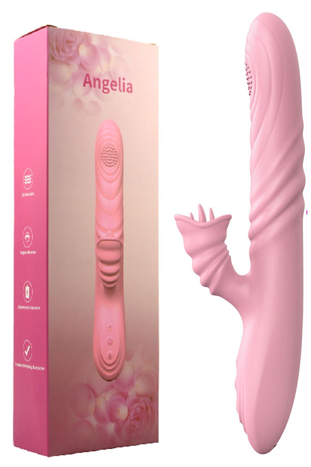 USB Şarjlı Çift Başlıklı Titreşiml Rotasyonlu Tavşan Vibratör – Sessiz Mod – Pembe USB Şarjlı Çift Başlıklı Titreşiml Rotasyonlu Tavşan Vibratör – Sessiz Mod – Pembe