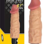 Açık Ten Renkli Titreşimli Dildo – Esnek Yapı, Hassas Doku