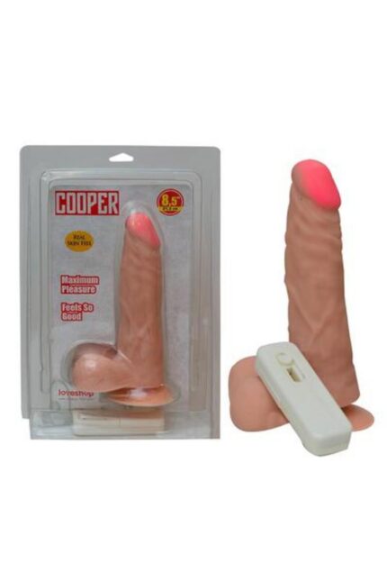 Özel Tasarım Gerçekçi Vantuzlu Titreşimli Testisli Dildo Vibratör – 21.5 cm Uzunluk, Esnek Yapı,
