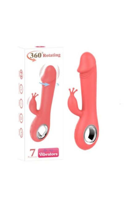 7 fonksiyon 360 Derece Dönebilen Özel Penis Başlı Tavşan Vibratör-Uzunluk USB Şarj- Klitoris Uyarıcı