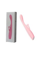 Klitoris Uyarıcılı Titreşimli Tavşan Vibratör – USB Şarjlı – Pembe-Vajinal ve Anal Kullanılabilir