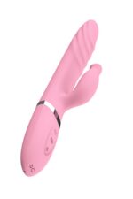 USB Şarjlı2 Motorlu Titreşimli Tavşan Vibratör – Pembe Çok FonksiyonluKlitoris Uyarıcılı23 cm