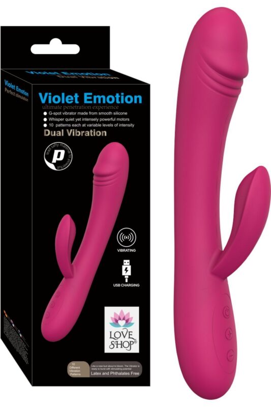 10 Mod Özel Tavşan Vibratör-İkili Kullanım(Anal Ve Vajin için)-Uzunluk 20 cm-Klitoris Uyarıcı Pembe