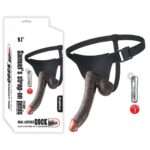 Samuel Strap-On 23cm, Siyah, Titreşimli Belden Bağlama, TPE, Cilt Dostu, Realistik – Gizli Paketleme