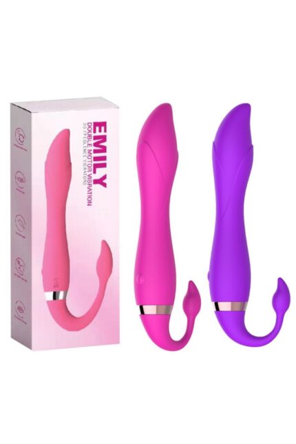 % 100 Slikon USB Şarjlı36 Fonksiyon Titreşim Kıvrımlı Uc 2 Motorlu20 CM BOYKlitoris Uyarıcı
