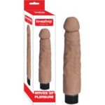 Açık Ten Renkli Damarlı Titreşimli Dildo – Esnek ve Dayanıklı Malzeme