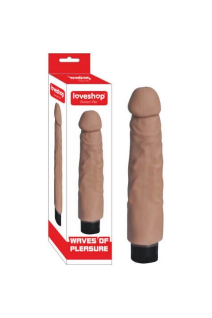 Açık Ten Renkli Damarlı Titreşimli Dildo – Esnek ve Dayanıklı Malzeme
