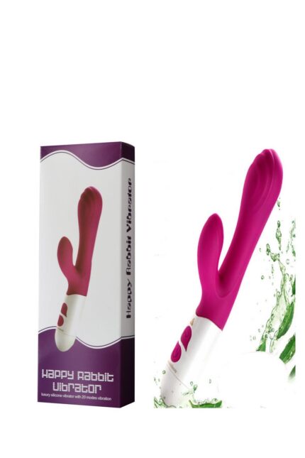 Silikon Tavşan 20 Mod Titreşimli Vibratör – 18 cm Uzunluğunda – İkili Kullanılabilir (Anal Vajinal)