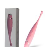Hareketli Dilli Titreşimli Vibratör – USB Şarjlı – Pembe Anal Vajinal Kullanım