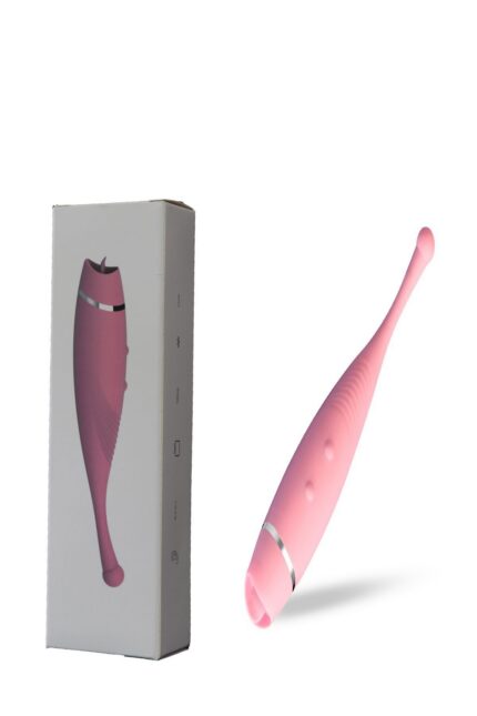 Hareketli Dilli Titreşimli Vibratör – USB Şarjlı – Pembe Anal Vajinal Kullanım