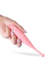 Hareketli Dilli Titreşimli Vibratör – USB Şarjlı – Pembe Anal Vajinal Kullanım