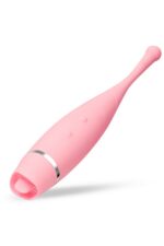 Hareketli Dilli Titreşimli Vibratör – USB Şarjlı – Pembe Anal Vajinal Kullanım