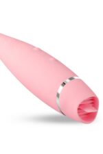 Hareketli Dilli Titreşimli Vibratör – USB Şarjlı – Pembe Anal Vajinal Kullanım