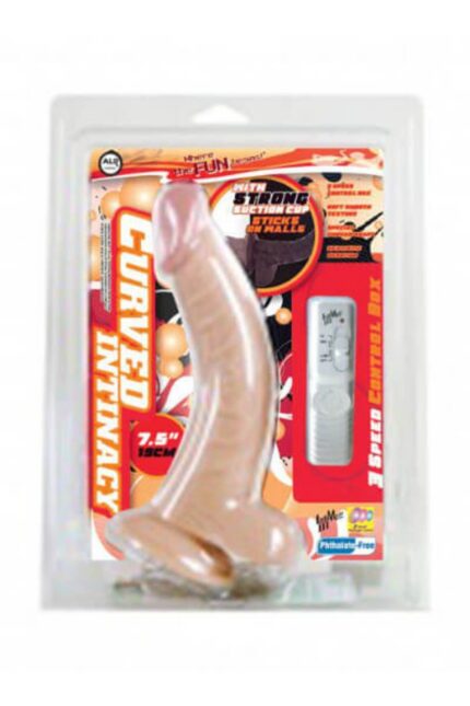 Realistik Titreşimli Vibratör – 19 cm / 4 cm Esnek Tasarım Eğimli Damarlı Vantuzlu