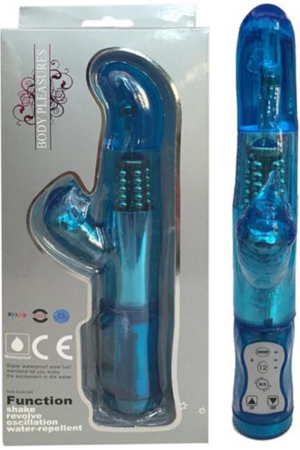 Büyük Su Geçirmez Titreşimli Tavşan Vibratör 23 cm Uzunluk-GNoktası Uyarıcılı Kumandalı 12 Fonksiyon