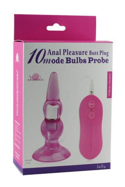 Ekstra Uyarım İçin Özel Desenli Yumuşak ve Esnek Silikon Anal Vibratör Pembe Titreşimli Jel