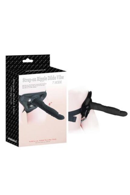Strap-On Ripple 20cm Siyah Dildo – Titreşimli, Lüks TPE Malzemeyle Olağanüstü Bir Deneyim Sunar!