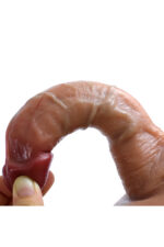 Ultra Gerçekçi Silikon Dildo – Çift Katmanlı, 17 cm, Esnek ve Vantuzlu