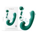 ELLA Yeşil Anal ve Vajinal Vibratör- 20 Mod – Emme Fonksiyonu – FDA Onaylı Silikon – Şarj Edilebilir
