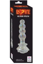Cam Anal Plug – Özel Tasarım – Boğumlu-Cilt Dostu – Uzunluk 14,2 cm 2,9 cm En